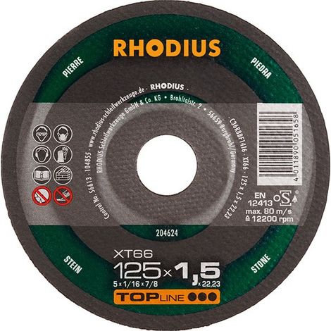 Disco de corte Rhodius xt66 125 mm 1.5 mm (1/2)