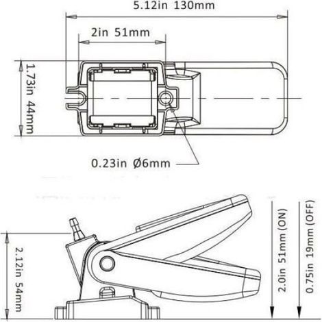 Interrupteur A Flotteur - 12 V 24 V 32 V - Pour Pompe De Cale Bateau Caravane - 14 A - Sans Mercure (1/2)