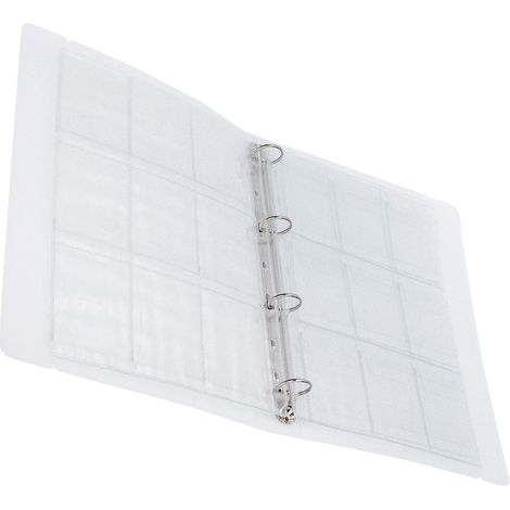 Classeur à Anneaux 6 Pochettes Transparentes pour Photos, Badges et Documents - Organisateur de Collection Pratique (1/5)