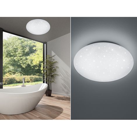 LED Sternenhimmel Deckenleuchte PAOLO in Weiß IP44 Badlampe, Ø 37cm (1/5)
