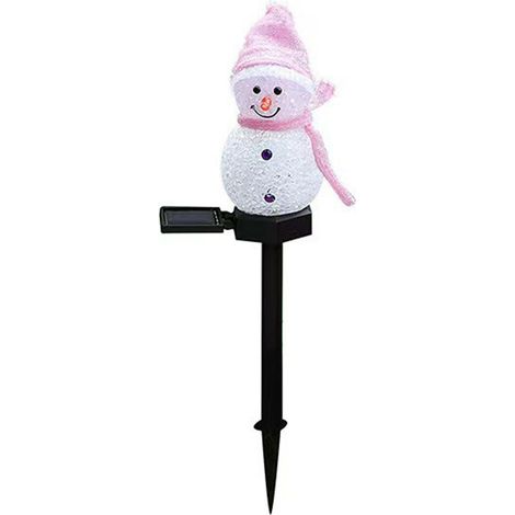 Solarbetriebene Schneemann-Lichterkette für den Außenbereich, Schneemann-Weihnachtsmann-Solar-Ornament (1/4)