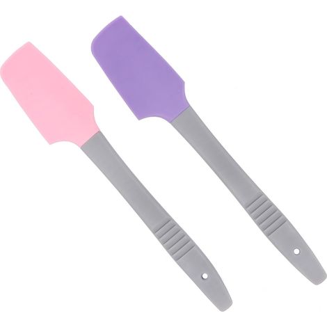 Wiederverwendbarer, antihaftbeschichteter Applikator/ergonomischer Spatel für Hartwachs, rosa/grau, 18,8 cm (1/5)