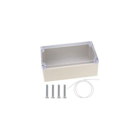 Scatola di derivazione elettrica per esterni impermeabile IP65, scatola di giunzione per connettori, contenitore elettronico in plastica per esterni (trasparente 20x12x7,5 cm) - Crezuo