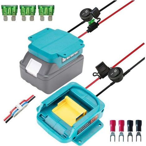 Battery Adapter Compatible with Makita Power Wheels 18V BL1850 BL1840 BL1830 Adapters, Battery Power Converter with Fuse, Switch and 14 Gauge Wire (1/5)