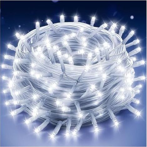 Bardusch - Guirlande Lumineuse Sapin de Noël 300LED 30M Guirlande Lumineuse Extérieure Intérieur Guirlande Led Exterieur Decoration Noël Guirlande Electrique Sapin (Blanc Froid)