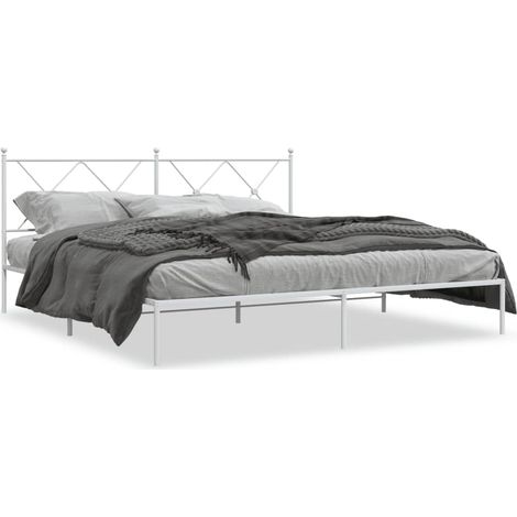 Maison Exclusive - Estructura cama sin colchón con cabecero metal