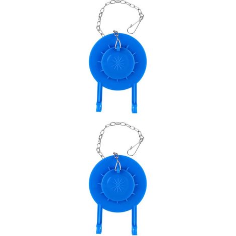 Clapets de Réservoir Wc Toilettes Lot de 2 en Pvc Bleu (1/5)