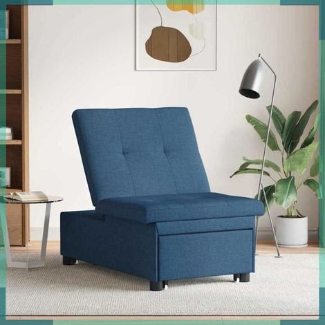 Canapé-lit escamotable - 42008589 - Bleu - Tissu - 194 x 50 x 82 cm (1/5)