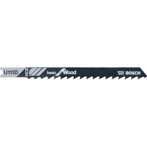 Bosch 3x Stichsägeblatt U 111 D Basic for Wood - 2608637559