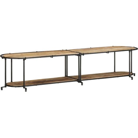 Meuble TV Banc TV Armoire TV 200x42x40 cm bois massif de manguier brut (1/5)