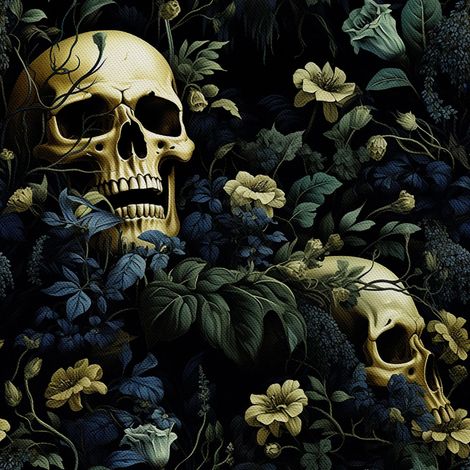 Tela decorativa para exteriores Oxford - Motivo de calavera I DX4760 (1/5)