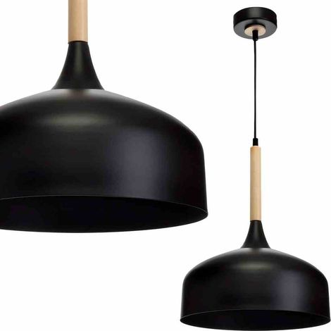 Suspension Milagro Taylor MLP6218 Ø30 noir bois E27 (1/5)