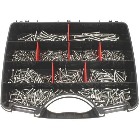 Vis autoperceuses tête fraisée Pozidrive inox A2 coffret de 660 - ULTIMA - COF157 (1/2)