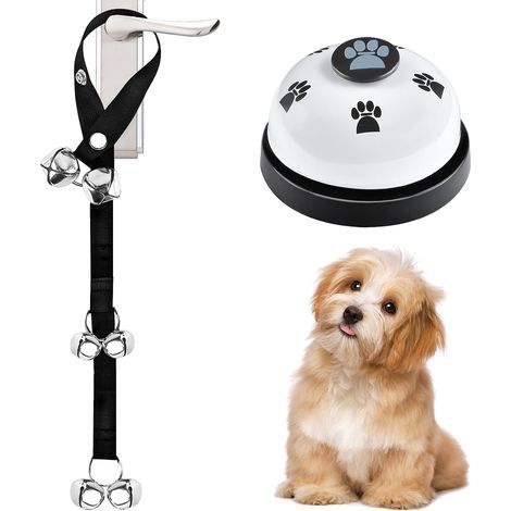 Lot de 2 clochettes de porte pour chien, accessoires d'apprentissage et de dressage pour animaux (1/5)
