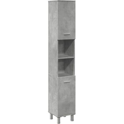 Maison Exclusive - Badezimmerschrank Betongrau 30x30x179 cm Holzw