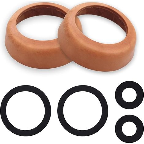 2 Piece Arm Pump Seal and 4 Piece Washer, Hand Pump Seal for Handle Pump Type 75, Leather Seal Replacement Parts for Garden Pump, Fountain Pump (Brown) (1/5)