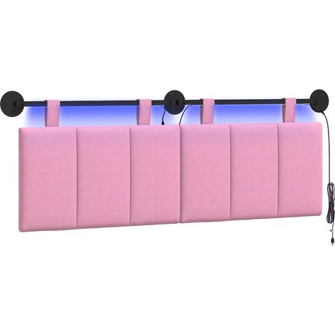 Maison Exclusive - Testiera sospesa Con luce LED Rosa Tessuto (1/5)