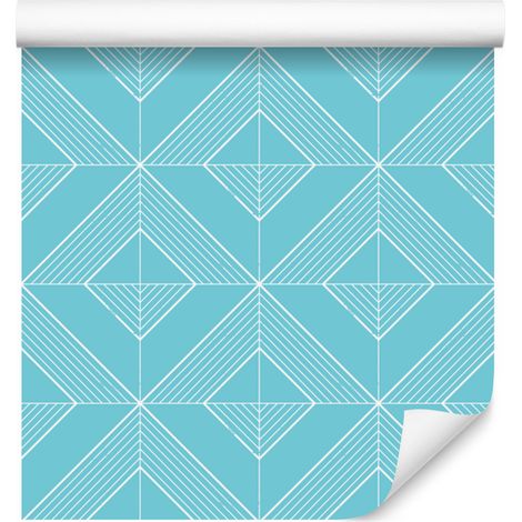 Carta da parati con rombi geometrici color celadon, sfondo celadon 50x1000 cm (1/5)