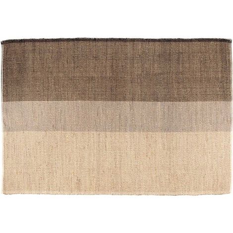 Tapis en jonc de mer et coton carbone Karan (1/4)