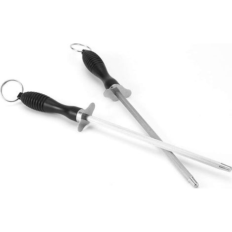 Aiguiseur en acier, aiguiseur ovale Master Class aiguiseur en acier barre outil de boucher r aiguiseur de lame de cuisine (style i) (1/5)