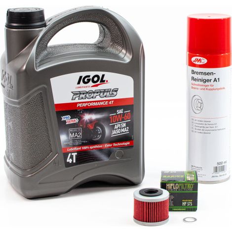 Kit Entretien Vidange Standard pour APRILIA MXV 450 de 2005 à 2015 - IGOL PROPULS PERFORMANCE 10W60 4L