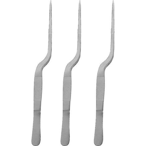 3 Stück 16 cm Edelstahl-Enterektorienpinzetten