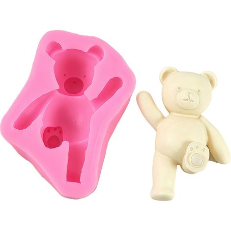 Stampi in silicone a forma di orsetto per torte e gelatine.