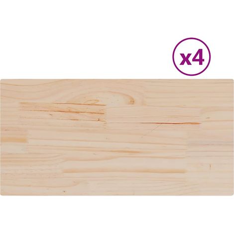 Dessus de table  Dessus de bureau  Plateau de table 4 pcs 90x45x1,7cm rectangulaire bois pin massif
