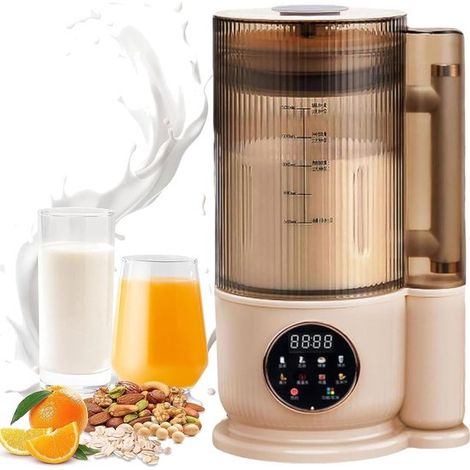 Automatischer 8-in-1-Sojamilchbereiter 1 5-Liter-Nussmilchbereiter mit Selbstreinigungsfunktion 12 Klingen schallgedämmter Abdeckung Mandelmilch 1,5 (1/5)
