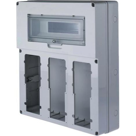 Quadro vuoto, 400x525x135mm, 19 moduli, 3 prese interbloccate, compatibile con prese serie 16 - Rosi 18.3015