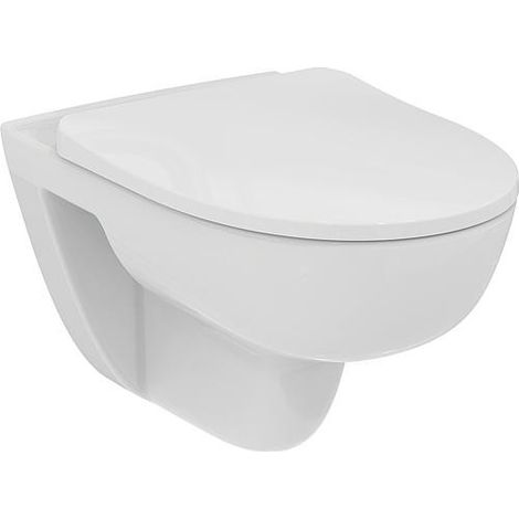 WC suspendu Ideal Standard i.Life rond lxhxp: 360x330x540 mm sans bord de rinçage céramique blanc (1/2)