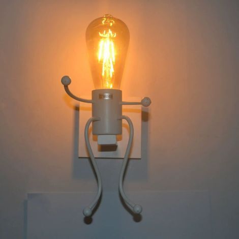 Applique Murales Lumière industrielle Créatif Lampes Intérieur rétro Iron Art déco E27 Base pour Bar, Chambre à Coucher, Cuisine, Restaurant, Caf (1/4)