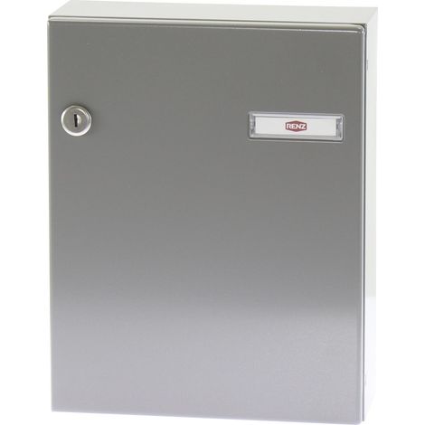RENZ Tür-Durchwurfbriefkasten SERIE 17, 260 x 330 x 100 mm, Stahl RAL 9007 (1/4)