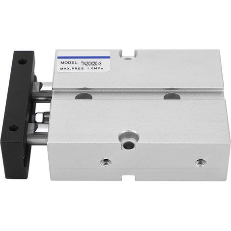Doppeltwirkender Pneumatikzylinder aus Aluminiumlegierung, Doppelkolbenwelle, 20 mm Bohrungshub (1/5)