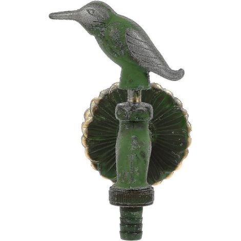 Robinet mural en cuivre vert avec motif animal, robinet décoratif pour jardin, cuisine et salle de bain (1/2)