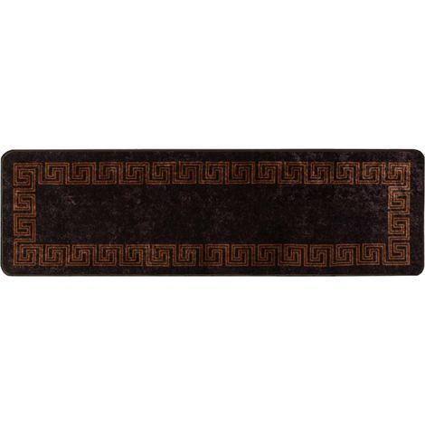 Rug Runner MARSA Black 100 x 300 cm Polyester and PVC vidaXL