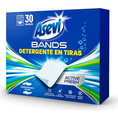 Asevi Bandes Lessive Active Fresh Ultra-concentrée, Biodégradable, Pratique - Asevi