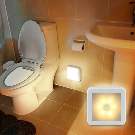 Luminaire intelligent à 6 LED (Sol/Plafond/Mur) — Sans fil, indice IP44, allumage/extinction automatique, économe en énergie et écologique, installation Plug-and-Play (1/5)
