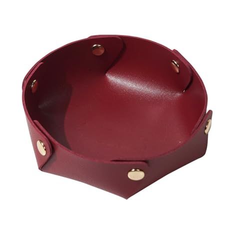 Vassoi Vassoio decorativo Vassoio rotondo Decorazione per la casa Vassoio piccolo Scomparto vuoto Scomparto vuoto Design a tazza Scomparto vuoto decorativo Uomo, rosso-26cm (1/2)