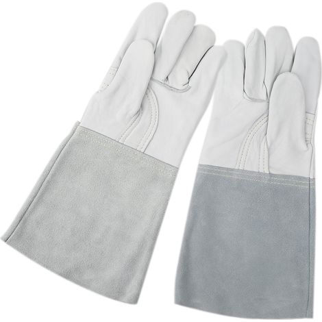 Paire de gants de soudeur en peau de mouton, manches longues, gants de protection pour le travail, le soudage, le transport (1/5)
