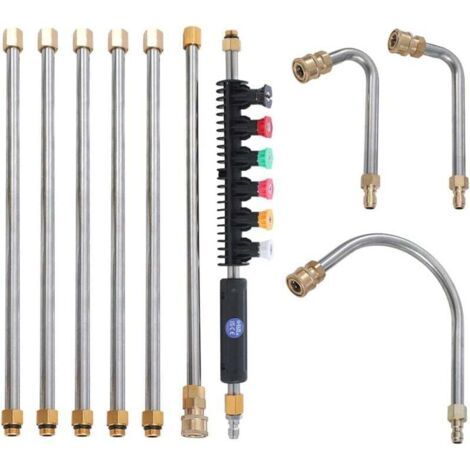 10-teilige Dachreinigungs-Spritzpistole, 1/4-Zoll-Schnellanschluss, Dachrinnen-Reinigungsset