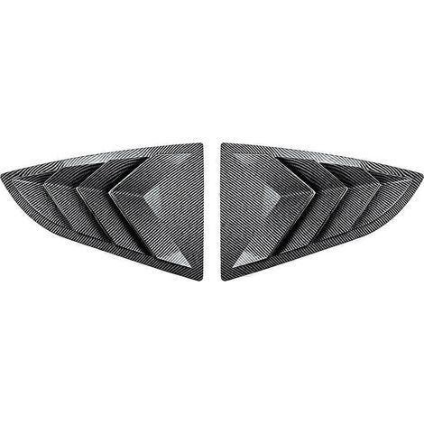 Garniture de persiennes triangulaires pour vitres arrière de voiture Toyota GR86 Subaru BRZ 2022+ - Motif fibre de carbone (1/5)