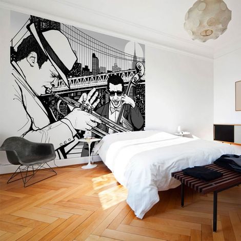 Papier peint new york, musique, jazz... - 250 x 193 cm (1/4)