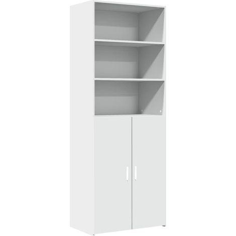 Aparador buffet cómoda armario mueble organizador cocina salón salón alto 70 x 42,5 x 185 cm madera contrachapada blanco 020032767
