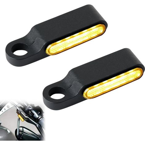 Clignotant Moto 6LED Universel 12V par Unité IP67 Étanche Alliage d'Aluminium E24 Mini LED Clignotant pour Moto, Scooter, Quad (1/5)
