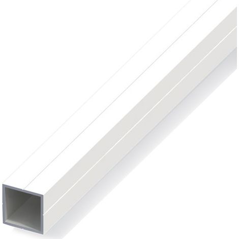 Alfer – Tube carré modulable en PVC 23.5mm x 0.3m – Pour structures de culture intérieure – Couleur blanche – Épaisseur 1.5mm (1/2)