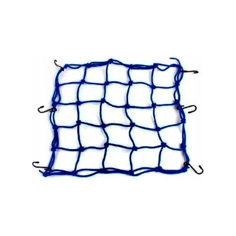 Filet à bagages pour casque, résistant, pour moto, scooter, quad, ATB, bleu (1/2)