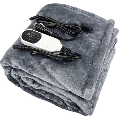 Coperta riscaldante per auto 9 impostazioni di temperatura, spegnimento automatico dopo 8 ore, 101,6x76,2 cm flanella, lavabile, ETL