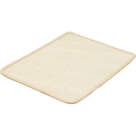 1 tapis à griffer pour chat, en sisal naturel, 30 x 20 x 4 cm, blanc, pour entretien des griffes (1/5)