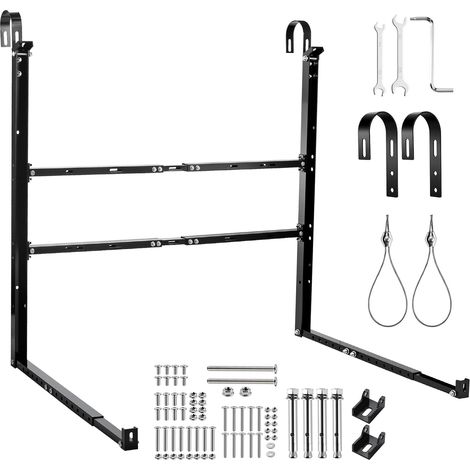 Kit de Support Panneau Solaire en Aluminium,Angle Réglable,Noir (1/5)